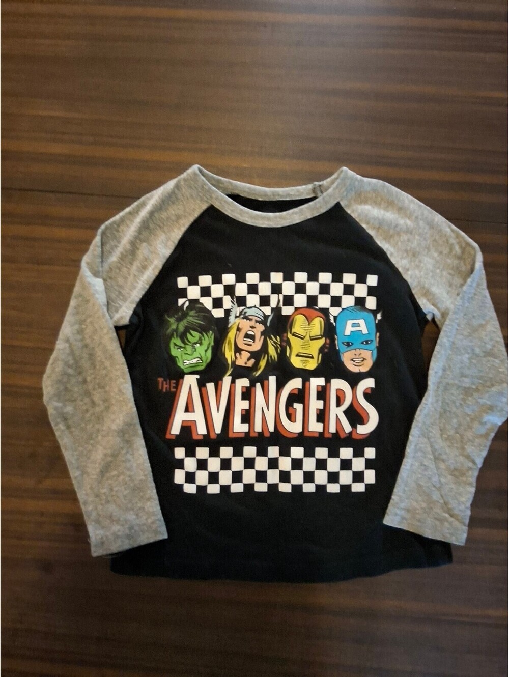 Marvel Avengers Hulk Thor Ironman Captain America Graphic Long Sleeve Boy Size 4